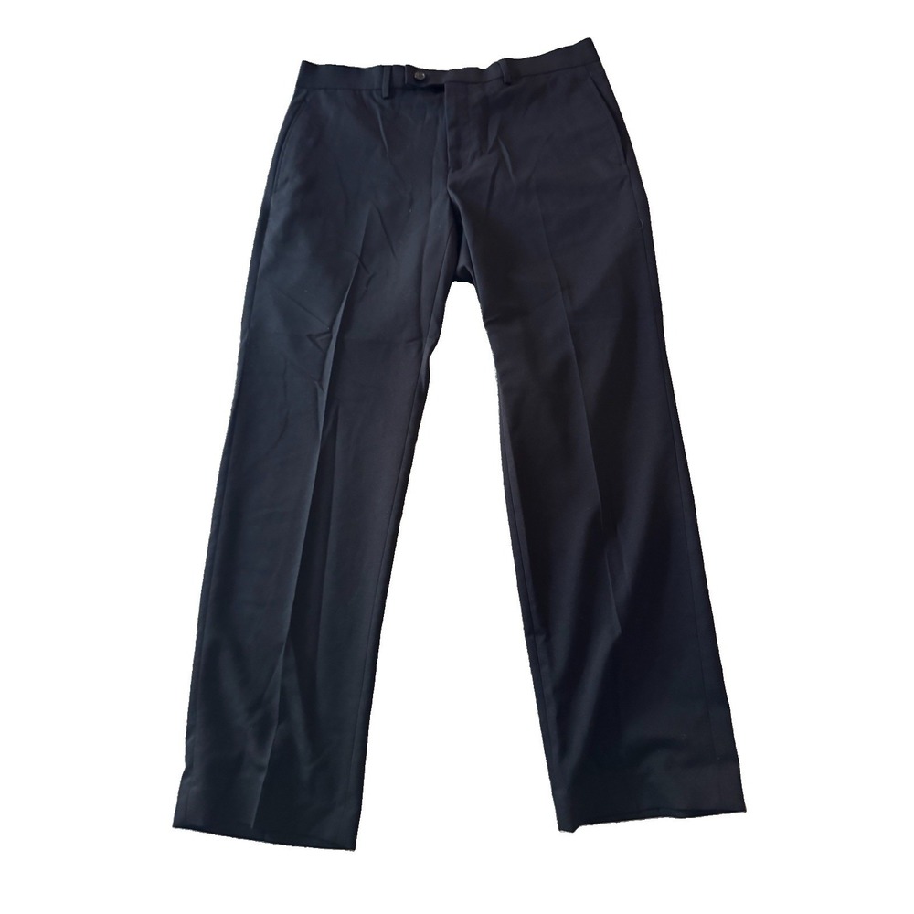Lauren Ralph Lauren Mens Black Pleated Dress Pants 34W X 30L